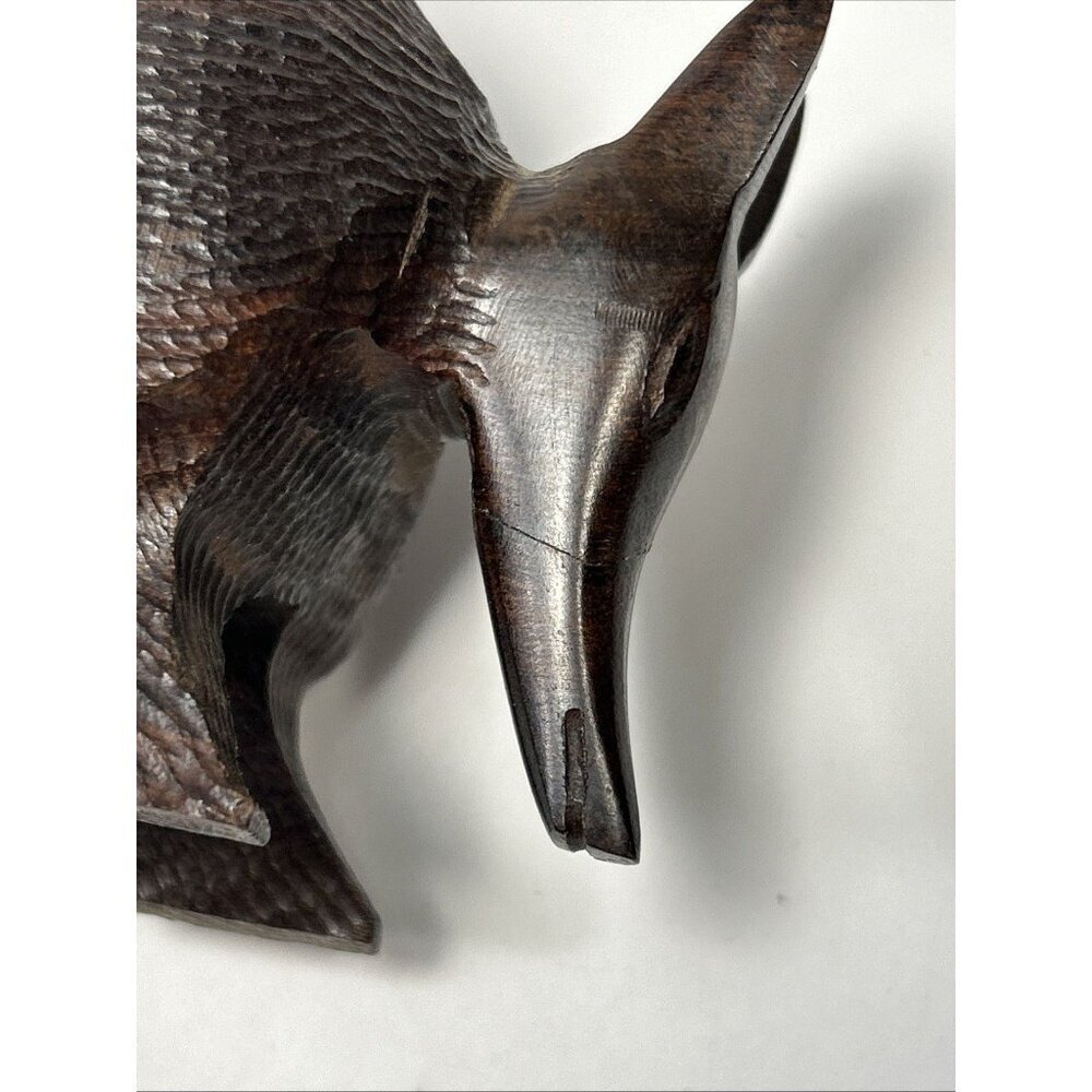 Vintage Wood Armadillo Figurine Hand Carved Folk Art Home Décor Gift 8” - Picture 9 of 10